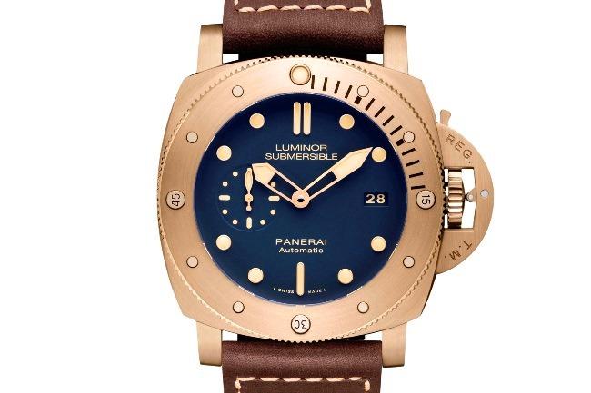 藍面青銅新組合 PANERAI  Luminor Submersible 1950 3 Days Automatic Bronzo