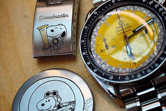 拿自己的錶創作！　OMEGA Speedmaster Schumacher史奴比雕刻錶