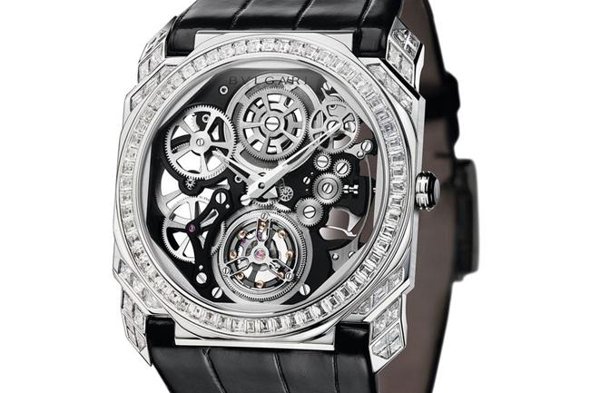 GPHG最佳陀飛輪 寶格麗Octo Finissimo Tourbillon Skeleton鑲鑽版