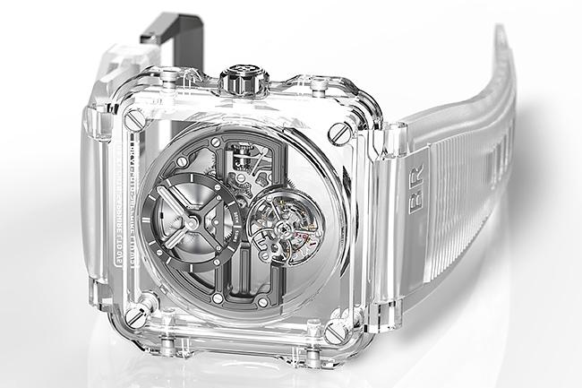 通透水晶　BELL & ROSS BR-X1 Skeleton Tourbillon Sapphire