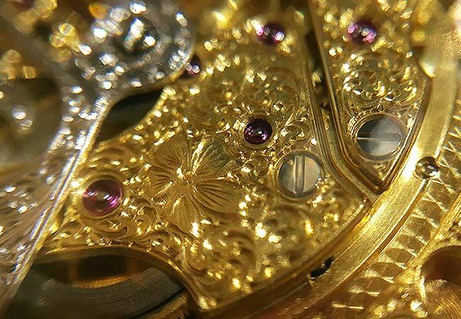 寶璣3135金雕月相動力儲存腕錶