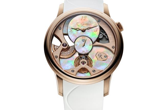 色彩斑斕 ROMAIN GAUTHIER Insight Micro-Rotor蛋白石仕女腕錶