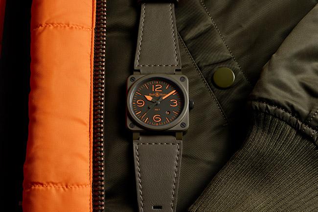 把飛行外套戴在手上 BELL & ROSS BR 03-92 MA-1