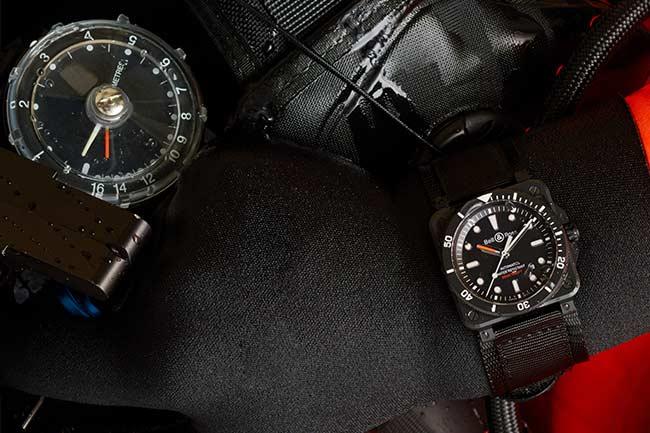 啞黑陶瓷  BELL & ROSS BR 03-92 Diver Black Matte