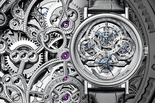 難得的鏤雕複雜款   BREGUET 3795鏤空萬年曆陀飛輪腕錶