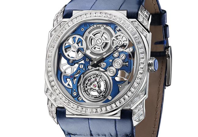寶格麗Octo Finissimo Tourbillon超薄鏤空鑽石腕錶