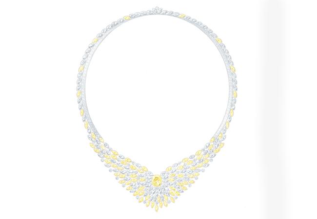 PIAGET Golden Oasis-Play of Lights「黃金時刻」黃鑽頂級珠寶鑽石項鍊