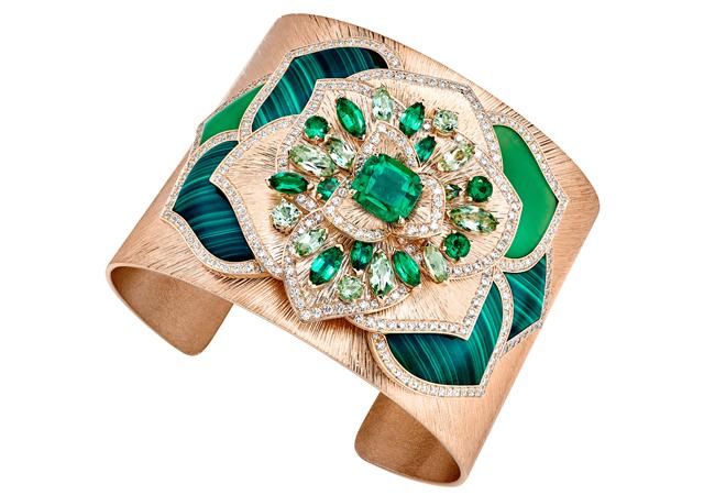 PIAGET Rose Extraordinaire祖母綠頂級珠寶鑽石手鐲