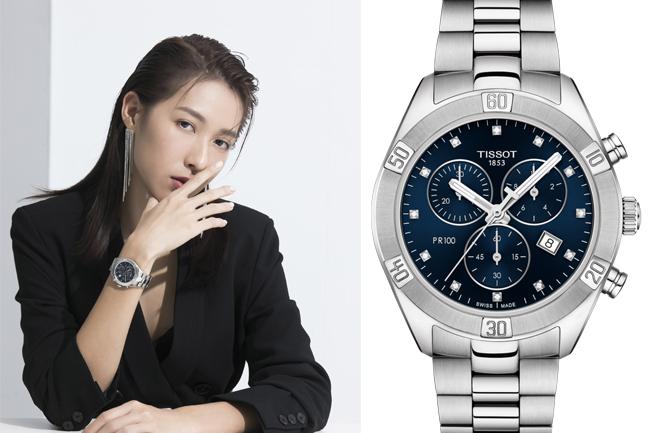 楊晴「戴」出天梭錶PR 100 Sport Chic系列雙面時尚