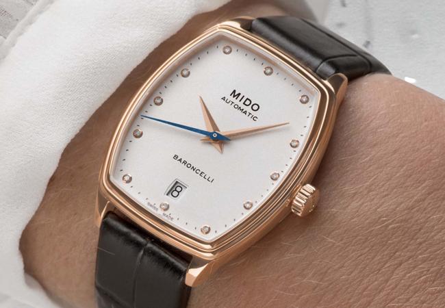美度Baroncelli III Tonneau Lady永恆系列酒桶型鑲鑽女錶