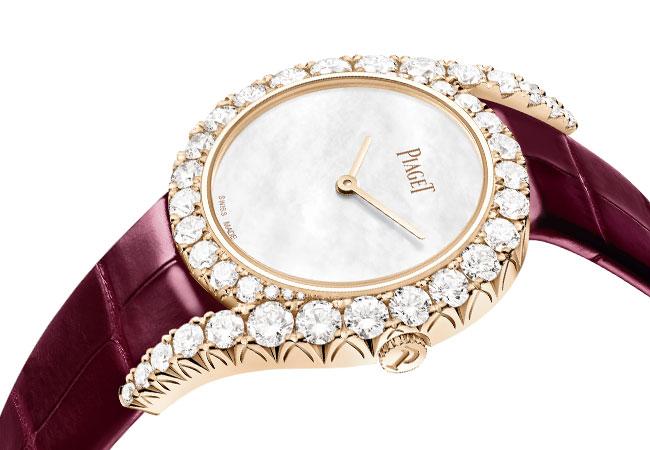 PIAGET Limelight Gala系列18K玫瑰金鑲鑽高級珠寶腕錶 