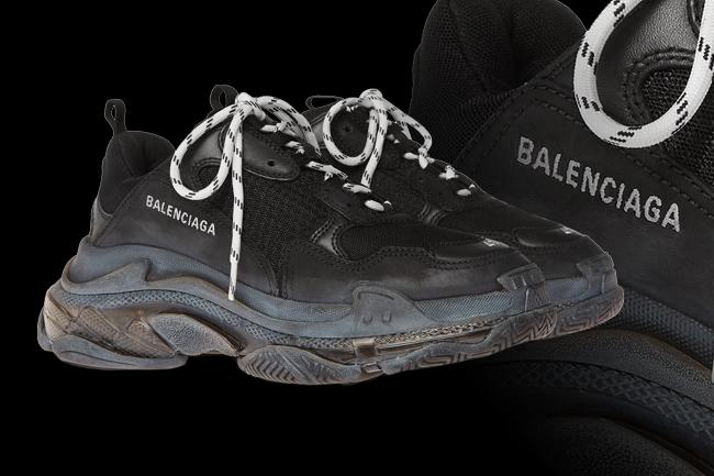 BALENCIAGA Triple S Clear Sole仿舊感 復古運動鞋