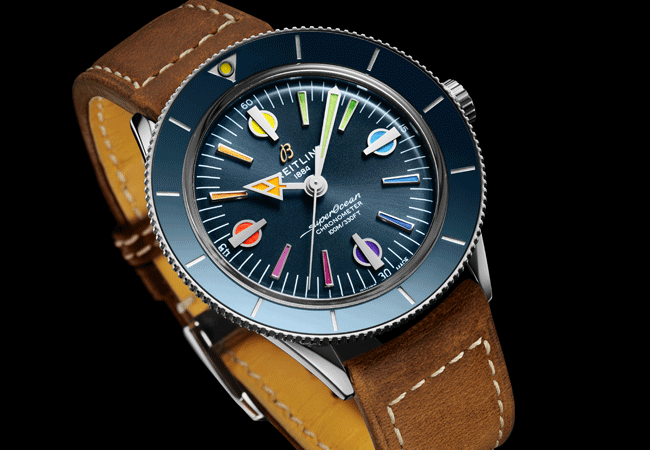 百年靈SUPEROCEAN HERITAGE ’57 超級海洋文化自動腕錶限量版二代皮革錶帶款