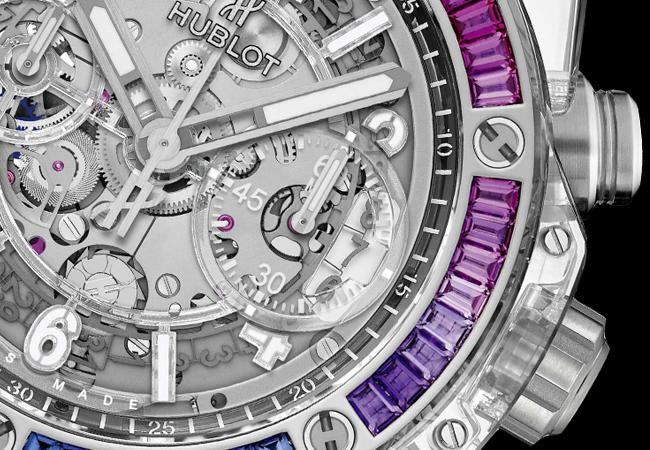宇舶錶HUBLOT Big Bang Unico藍寶石彩虹腕錶  計時碼錶