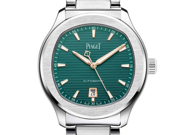 伯爵表PIAGET Polo系列孔雀綠錶盤精鋼自動上鍊腕錶