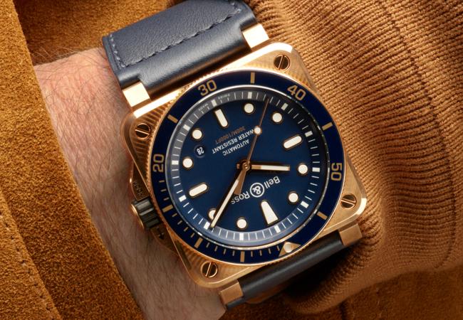 柏萊士BELL & ROSS BR 03-92 diver blue bornze腕錶 潛水錶