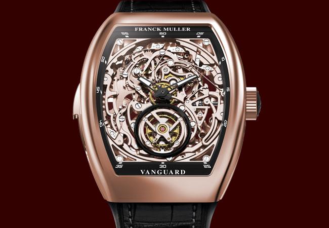 FRANCK MULLER V50 Vanguard鏤空三問陀飛輪玫瑰金腕錶