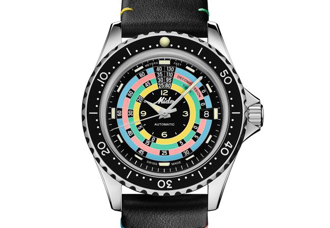 美度表MIDO Ocean Star Decompression Timer 1961海洋之星減壓復刻1961限量錶小牛皮真皮錶帶款