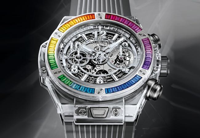 宇舶HUBLOT Big Bang Unico藍寶石彩虹腕錶