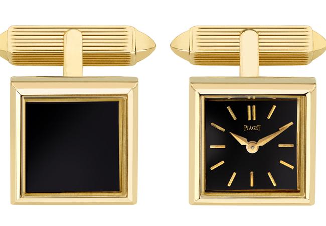 伯爵PIAGET1958年作品為一款搭載6N手動上鍊機芯黃K金袖扣錶