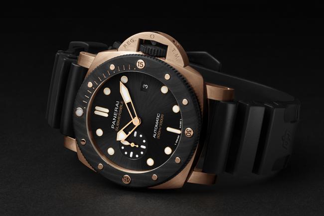 沛納海PANERAI  Submersible Goldtech Orocarbo紅金碳纖維潛水錶 PAM01070