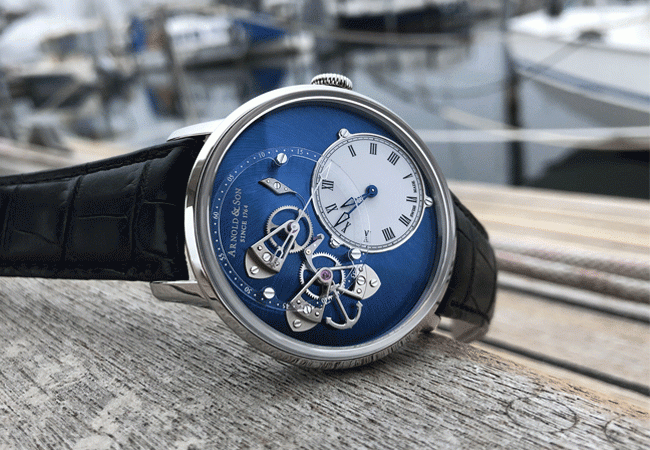 亞諾錶ARNOLD&SON 儀錶系列DSTB錶盤跳秒腕錶
