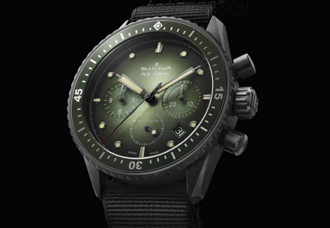 寶珀BLANCPAIN Fifty Fathoms Bathyscaphe 深潛器飛返計時腕錶　