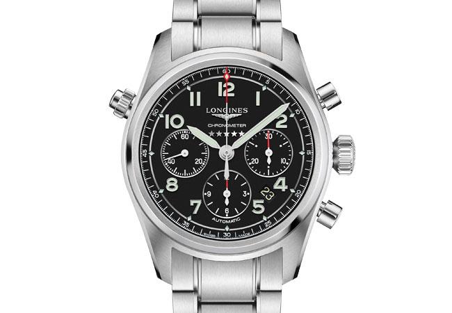 LONGINES浪琴表Spirit先行者系列計時碼錶。型號： L3.820.4.53.6