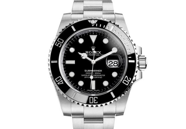 勞力士ROLEX  Cerachrom陶質字圈的Submariner Date不銹鋼款腕錶