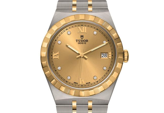 帝舵TUDOR Royal 38mm 黃金鋼款。型號28503