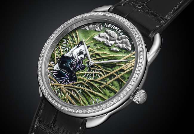 愛馬仕 HERMÈS Arceau Sichuan 金雕與琺瑯工藝腕錶