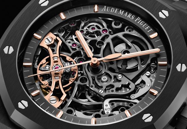 愛彼AUDEMARS PIGUET皇家橡樹系列雙擺輪鏤空腕錶 型號15416CE.OO.1225CE.01