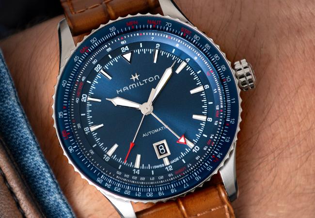 漢米爾頓卡其飛行系列Converter兩地時區腕錶HAMILTON Khaki Aviation Converter GMT Auto，型號：H76715540