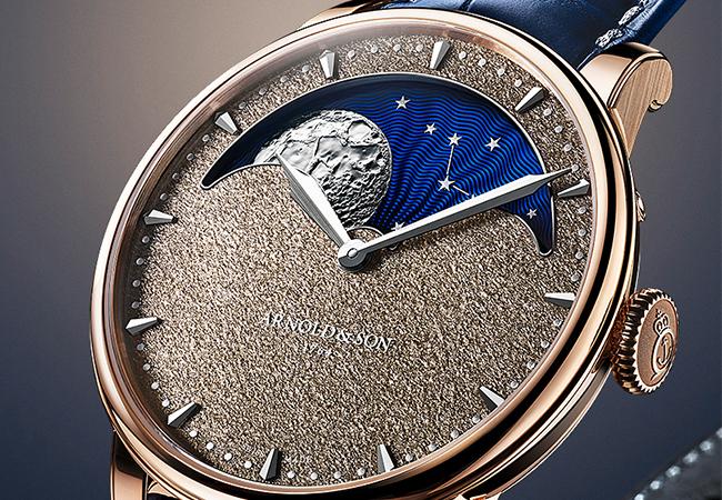 瑞士亞諾 Arnold & Son Perpetual Moon Obsidian 恆久月相黑曜石腕錶，型號：1GLAR.Z01A.C154A