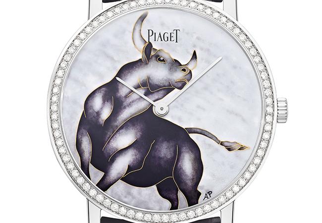 伯爵PIAGET Altiplano系列牛年生肖掐絲琺瑯腕錶，型號：G0A45540