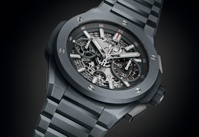 宇舶HUBLOT陶瓷鍊帶計時碼錶，型號：451.HX.1123.HX