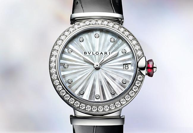 寶格麗BVLGARI LVCEA INTARSIO精鋼鑲鑽腕錶，型號：103476