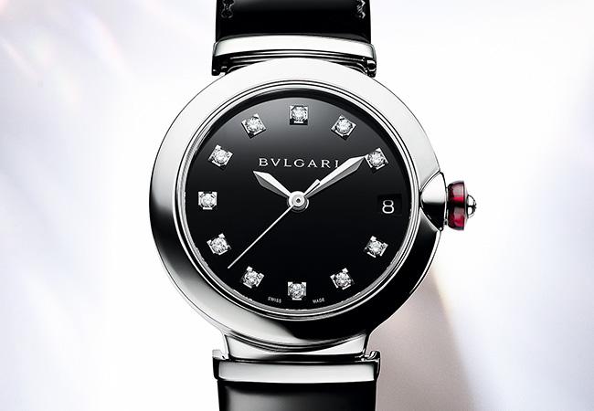 寶格麗BVLGARI LVCEA 精鋼黑漆腕錶，型號：103503