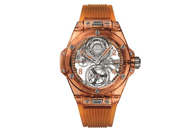 HUBLOT Big Bang Tourbillon Automatic Orange Sapphire冰橙藍寶石陀飛輪自動上鍊腕錶 