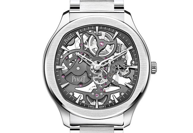 PIAGET Polo系列岩石灰鏤空超薄精鋼腕錶，型號：G0A45001
