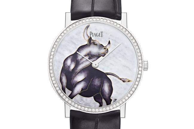 伯爵PIAGET Altiplano系列牛年生肖掐絲琺瑯腕錶，型號：G0A45540