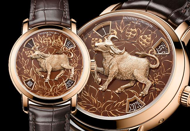江詩丹頓VACHERON CONSTANTIN Métiers d’Art藝術大師系列牛年腕錶。型號：86073/000P-B647