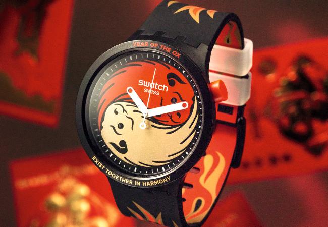 斯沃琪SWATCH 2021牛年生肖特別款腕錶，型號：SO27Z109