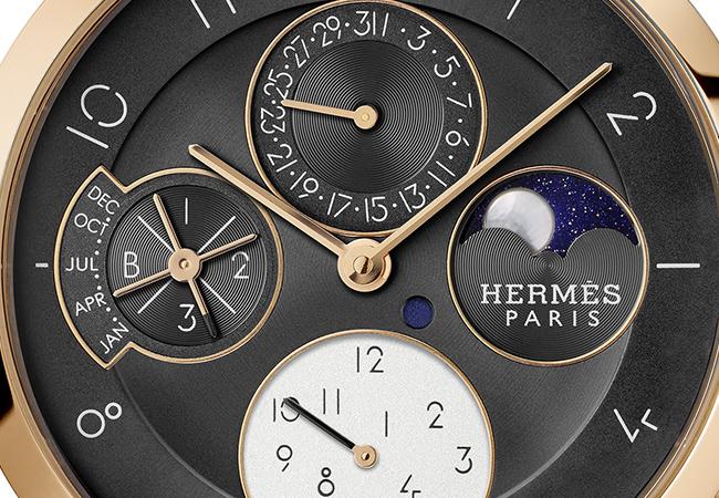 愛馬仕Slim d'Hermès Quantième Perpétuel兩地時間萬年曆腕錶
