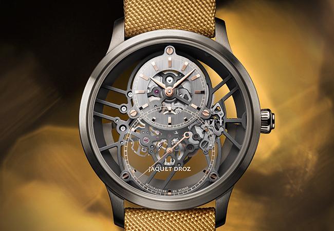 雅克德羅JAQUET DROZ大秒針SKELET-ONE鏤空腕錶，型號：J003525547
