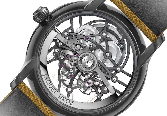 雅克德羅JAQUET DROZ大秒針SKELET-ONE鏤空腕錶，型號：J003525547