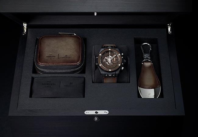 HUBLOT BIG BANG UNICO BERLUTI冰棕腕錶，型號：411.CI.0500.VR.BER20