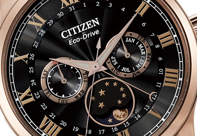 CITIZEN質感光動能月相腕錶，型號：AP1059-19E