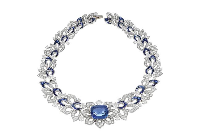 BVLGARI BAROCKO系列Blue Fantasy頂級藍寶石與鑽石項鍊，型號266513。