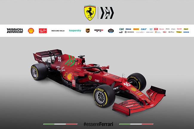 Scuderia Ferrari法拉利F1車隊全新SF21賽車正式亮相
